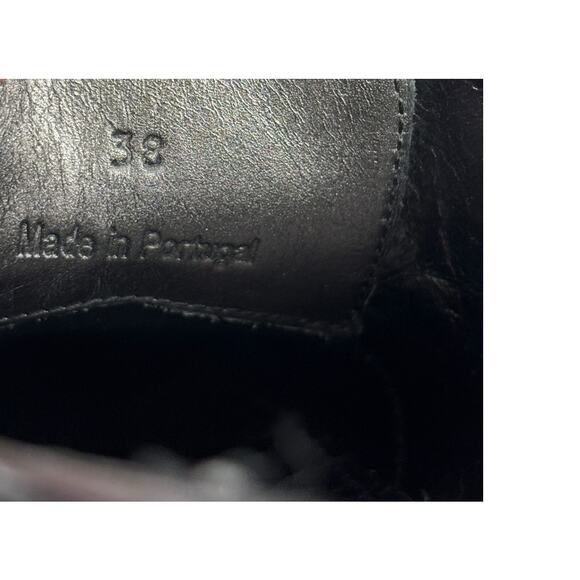 NAVYBOOT Original Womens Black Leather Derby Shoe Oxford Preppy Minimalist Sz 38 - Picture 9 of 9